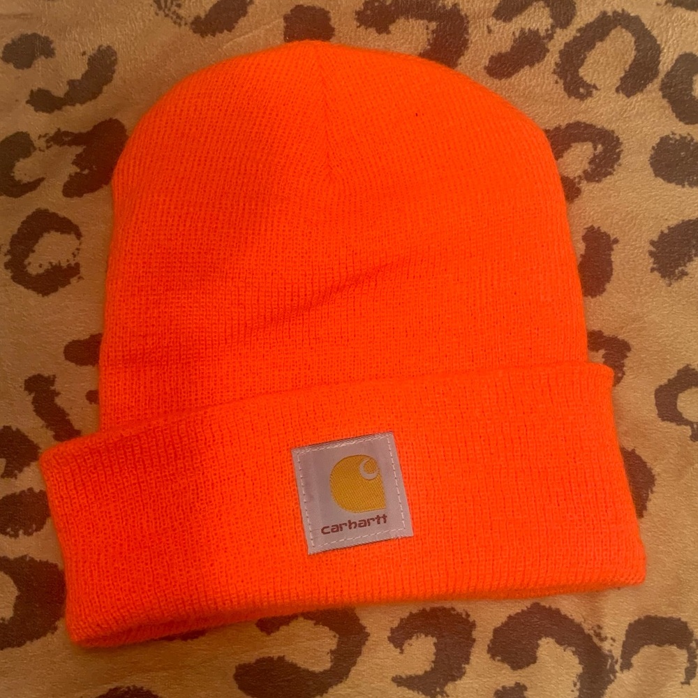 Neon Orange Carhartt Beanie